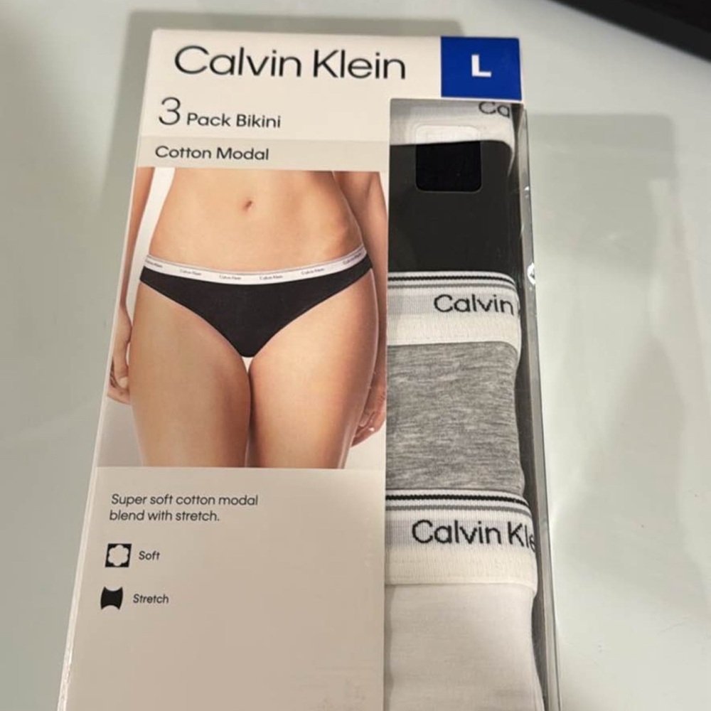 Calvin Klein Women's Underwear 3-Pack - Black, Gray, White